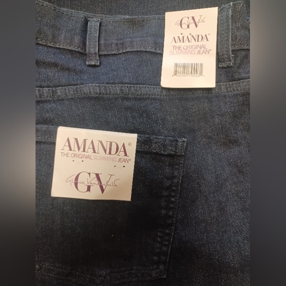 Gloria Vanderbilt Dark Wash Denim Jeans 24W Short Classic Rise NWT - Picture 7 of 7